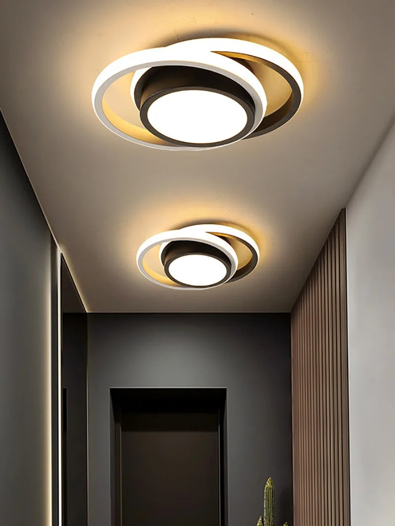 Moderne plafondlamp zwart/wit – De