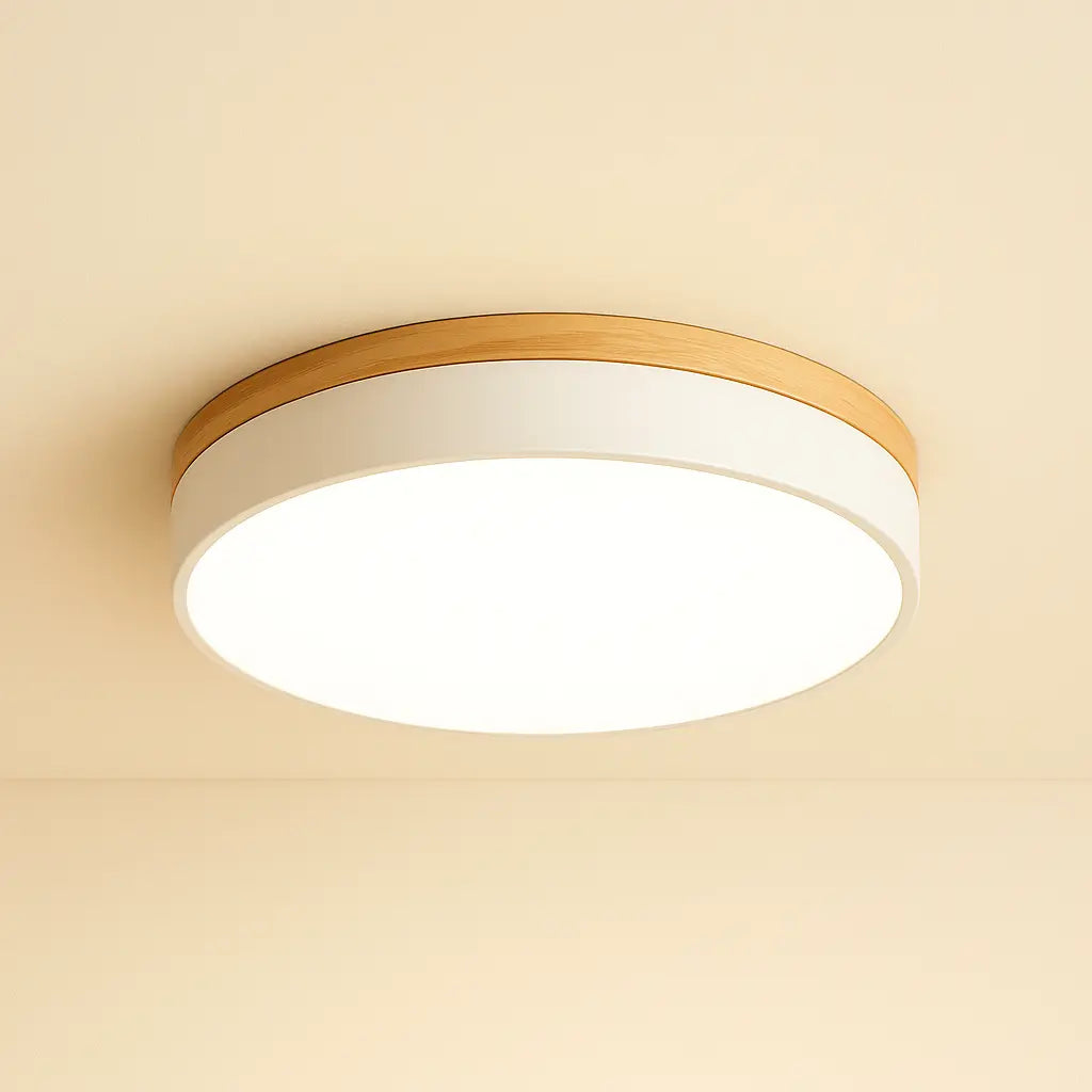 Klassieke ronde plafondlamp bruin met wit incl. 3 x E27 - Pikka Klassieke ronde plafondlamp bruin met wit incl. 3 x E27 - Pikka