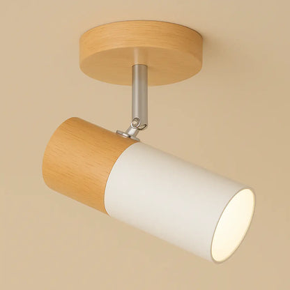Plafondlamp met hout, rond | Lignum