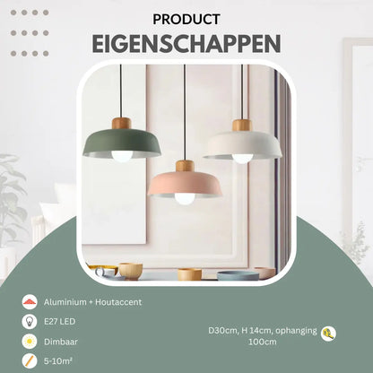 Scandinavische hanglamp in meerdere kleuren | Fårverig