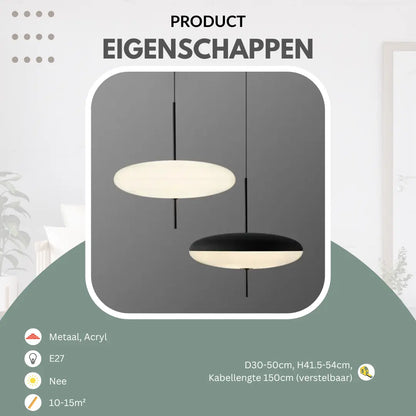 Moderne ovale Pendelleuchte | Recte