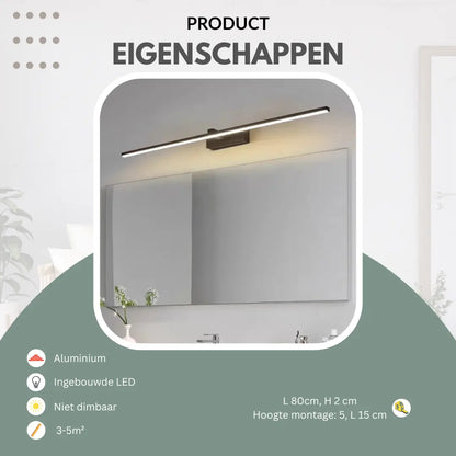 Wandlamp badkamer boven de spiegel | Glød