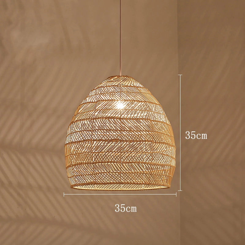 rieten hanglamp