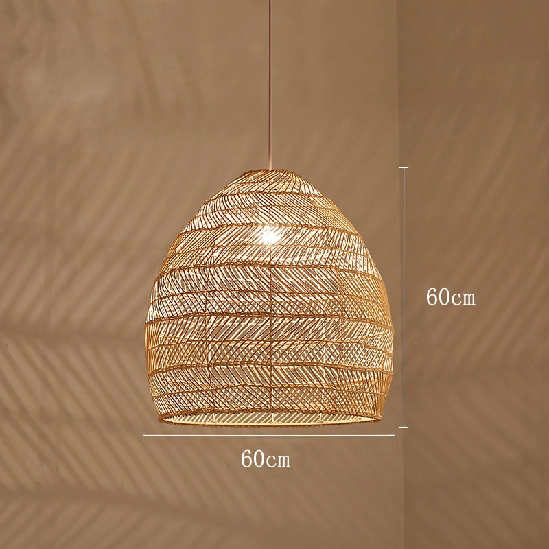 rieten hanglamp