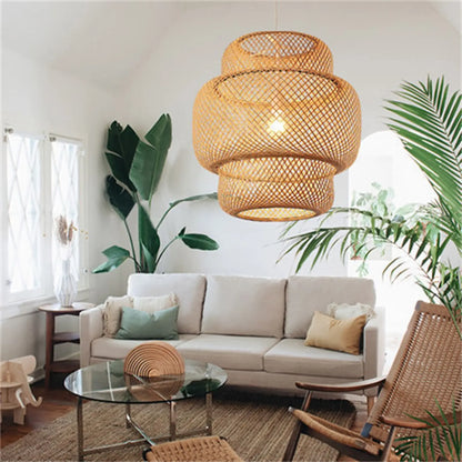 rieten hanglamp