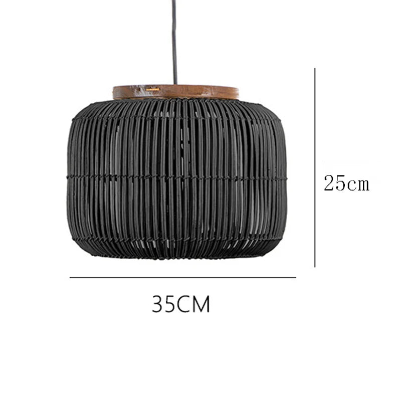 Hanglamp van riet in 2 kleuren | Rattan