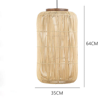 Hanglamp van riet in 2 kleuren | Rattan