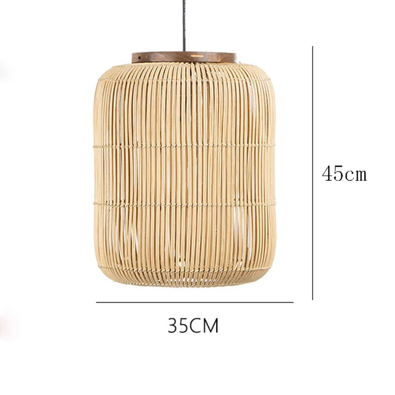 Hanglamp van riet in 2 kleuren | Rattan