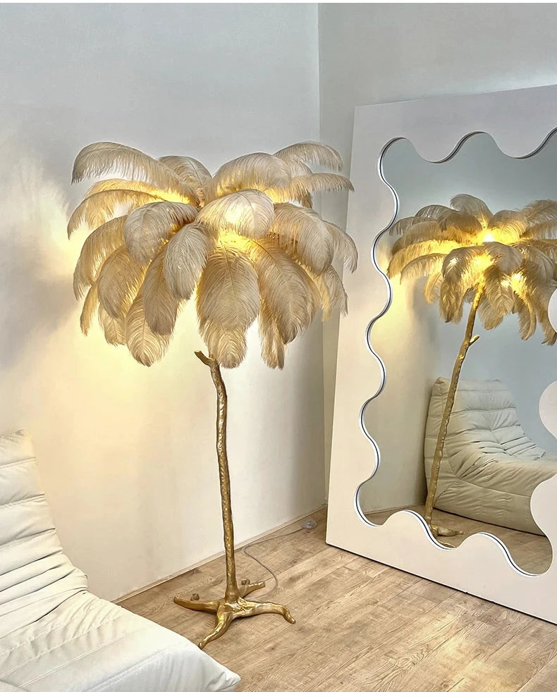 Vloerlamp design, struisvogel l Luxara