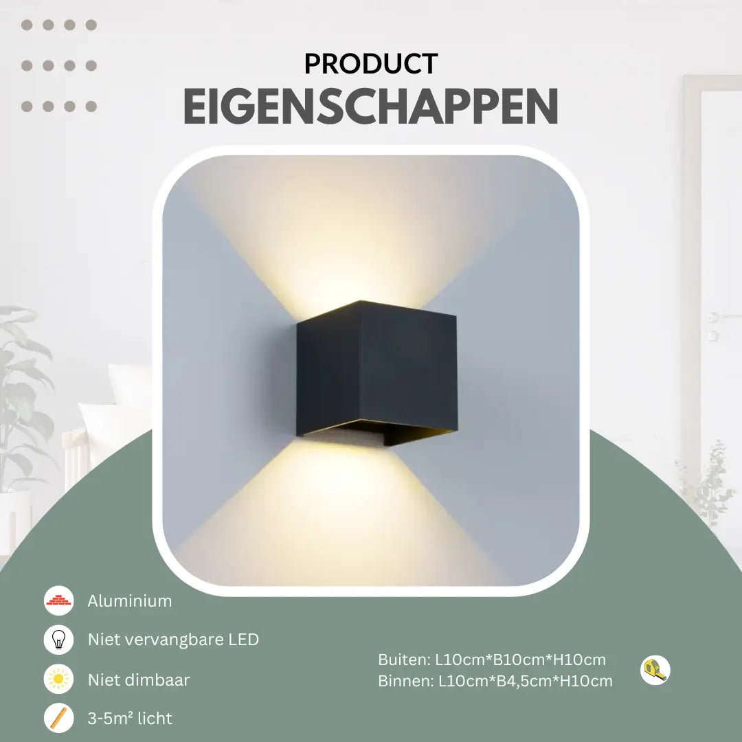 Wandlamp buiten, tuinverlichting led, wandlamp buiten zwart, wandlamp voor buiten