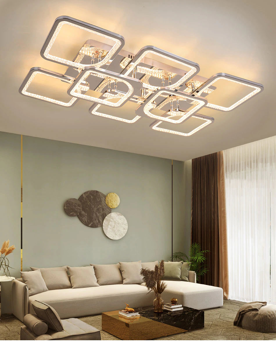 Moderne plafonniere incl. dimbare LED-verlichting en afstandsbediening | Solara