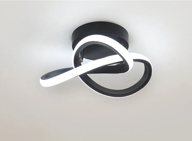 Pompeii Mart Hardheid Moderne plafondlamp zwart/wit met LED-verlichting – De Lampfabriek